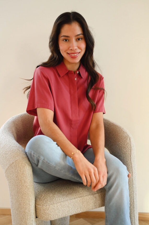 Mina Shirt, Earth Red