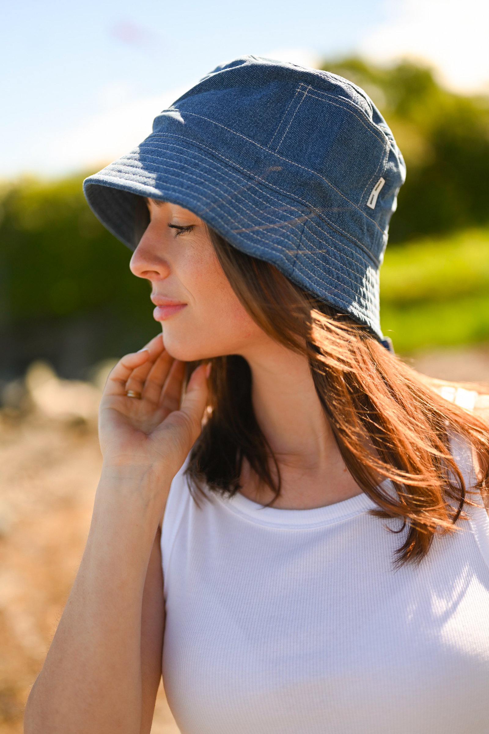 Samory Bucket Hat 15582, Blue Denim