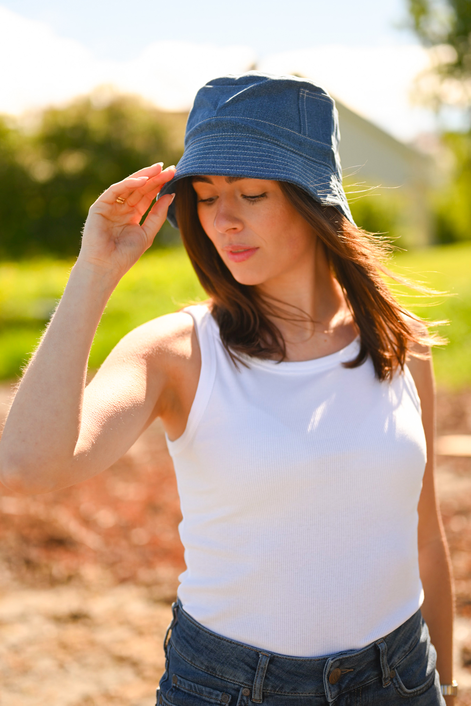 Samory Bucket Hat 15582, Blue Denim - Bilde 2