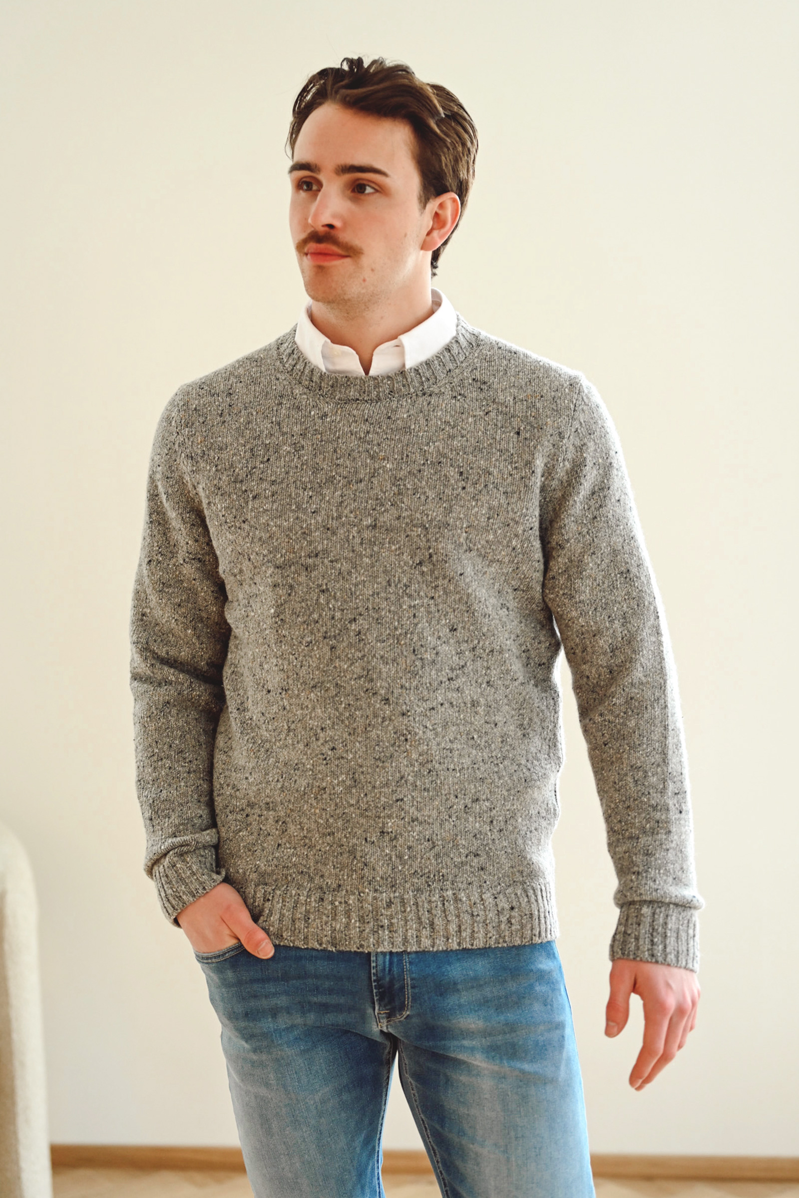 Sanataniel Sweater 15724, Grey Melange