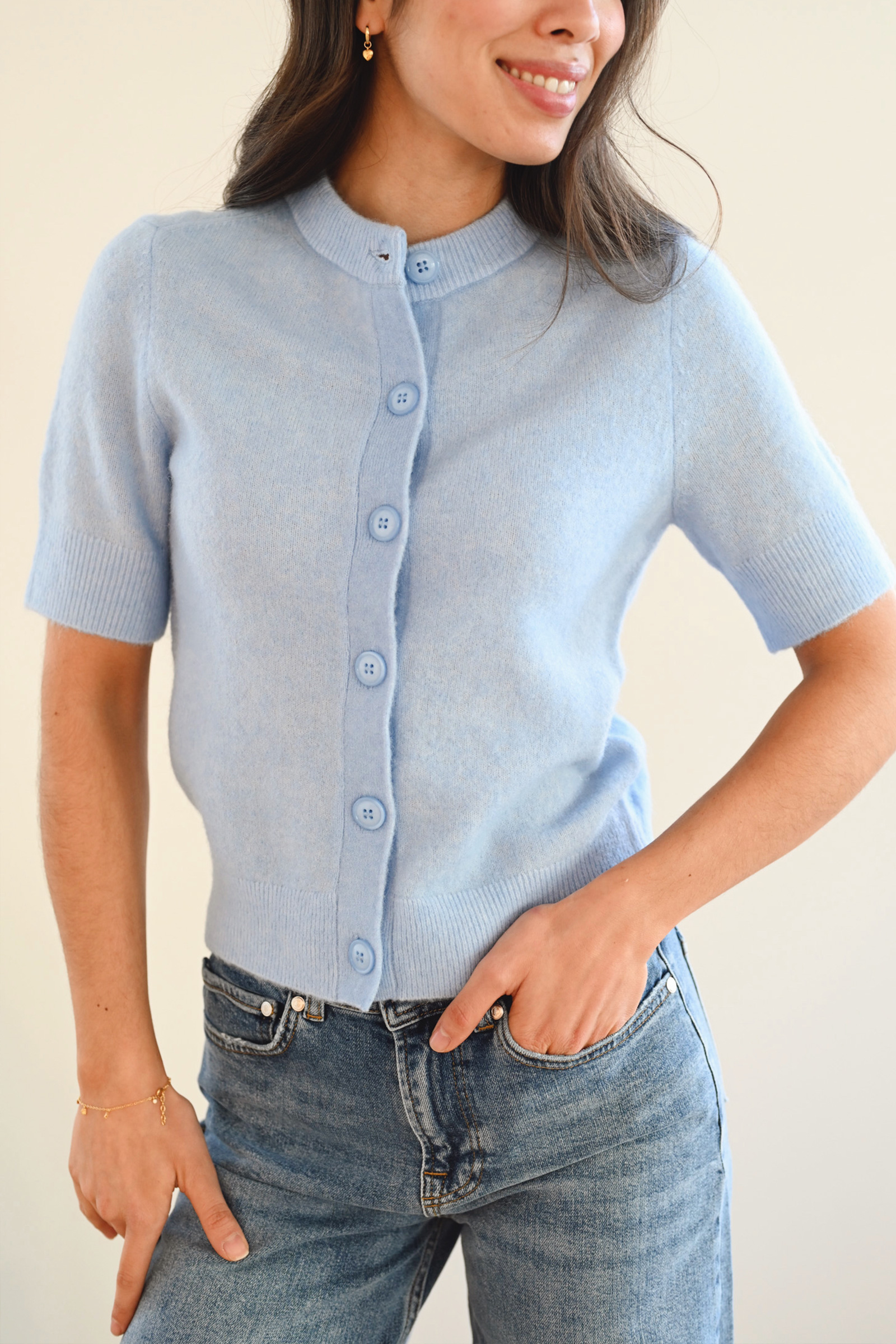 Sanoura SS Cardigan 7355, Della Robbia Blue - Bilde 5