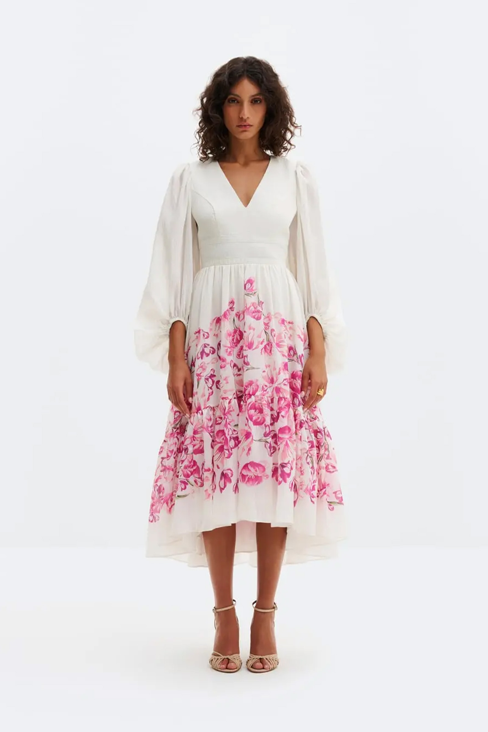 Sasia Midi Dress, Tulip Pink