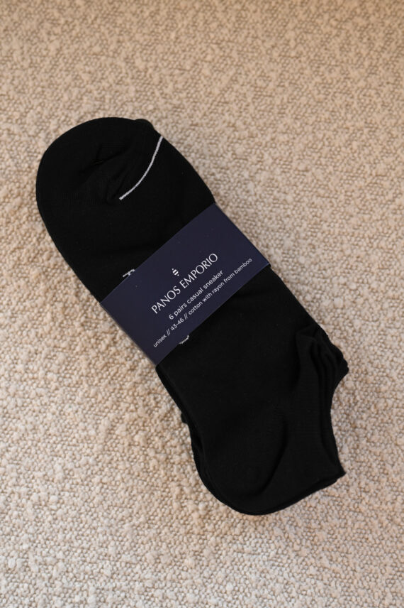 6PK Cotton Casual, Black