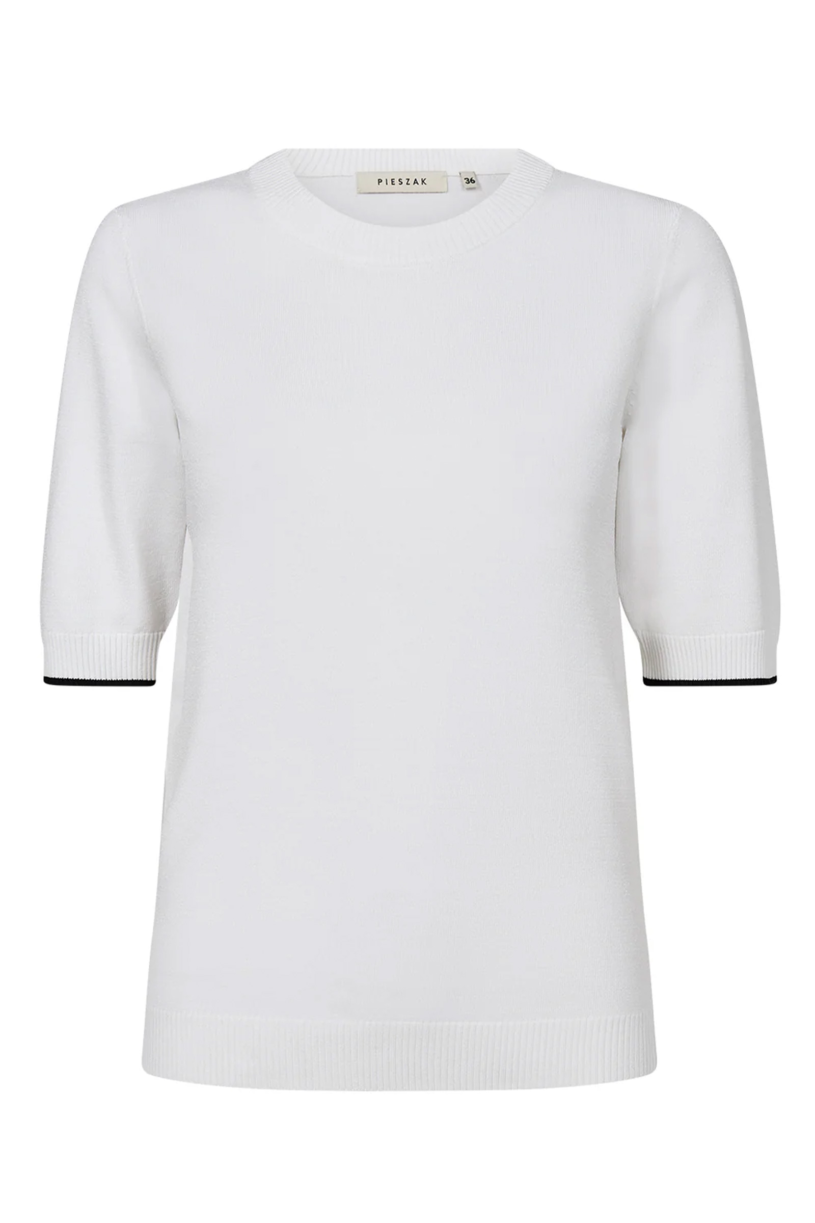 Vigga O-Neck Knit, White Black - Bilde 6