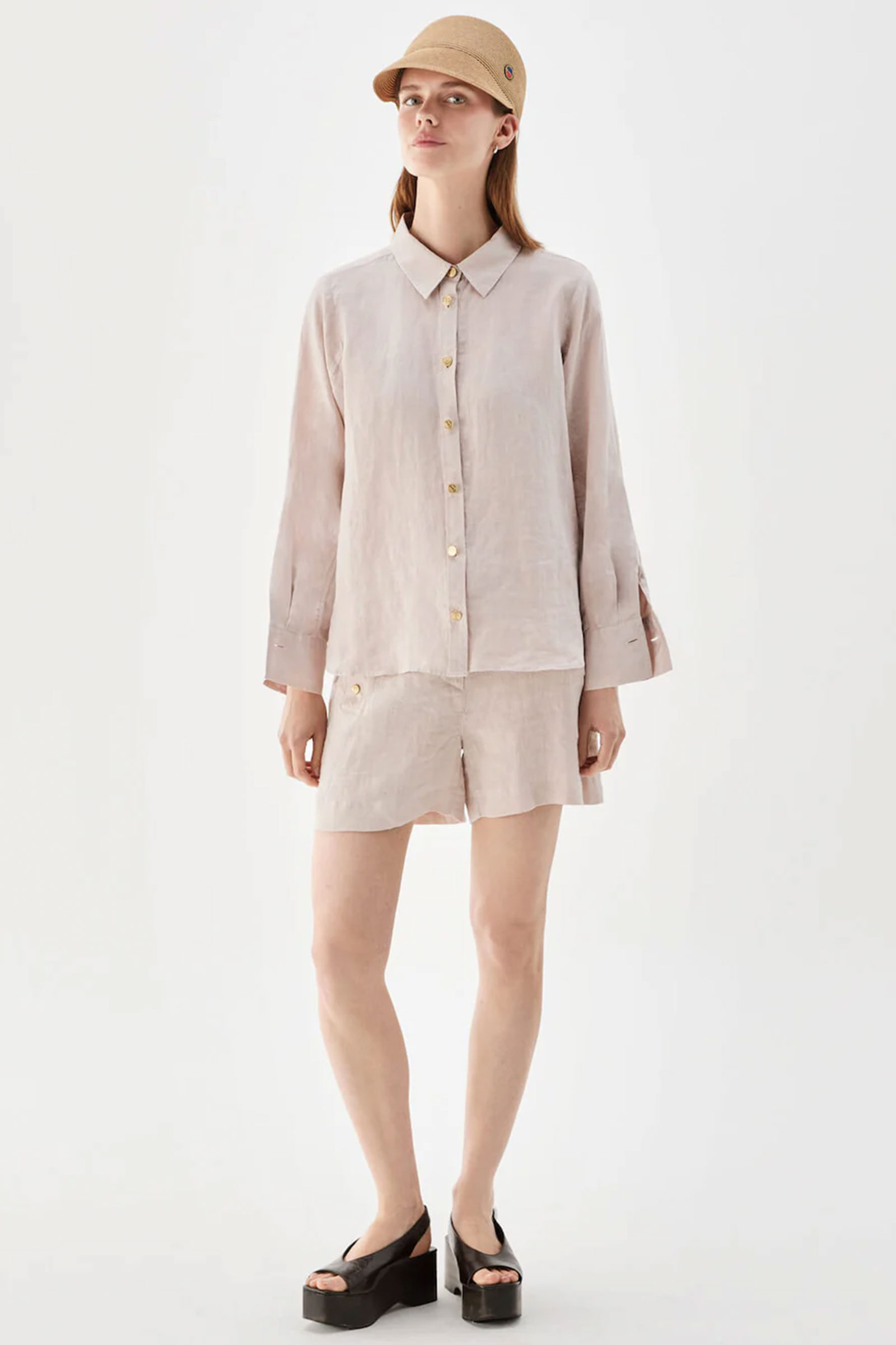 Nenne Linen Blouse, Light Rose - Bilde 2