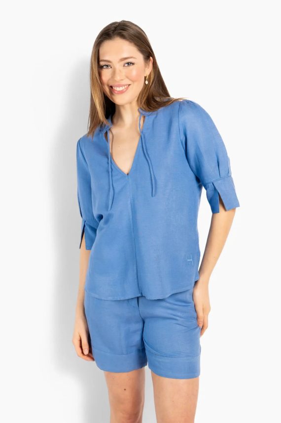Tilli blouse, Blue Yonder