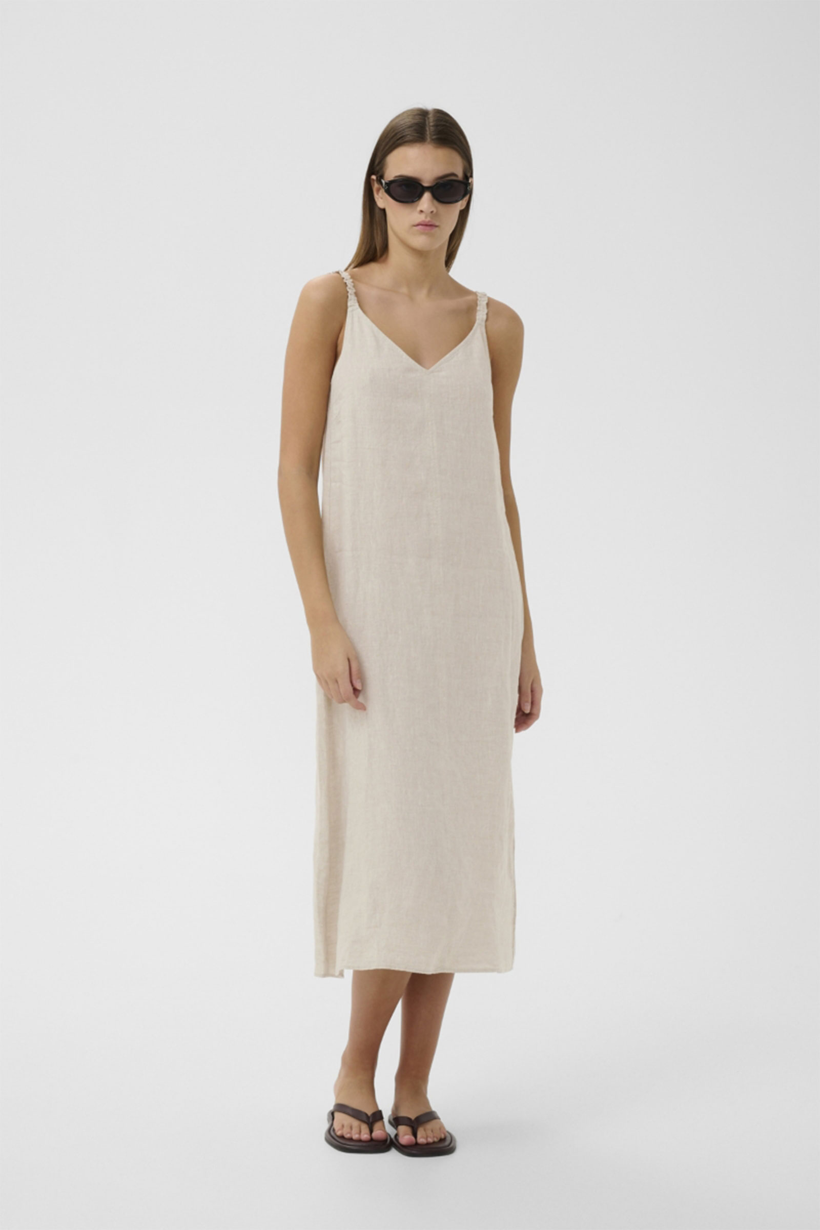 ElinorIW Strap Dress, Ecru