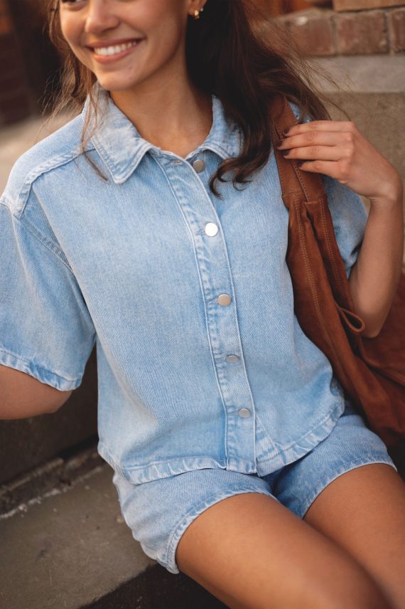 Saphina 2/4 Shirt, Light Blue Wash