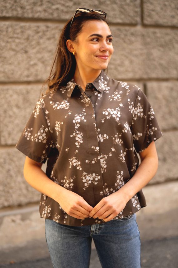 Mina Shirt, Blooming Brown