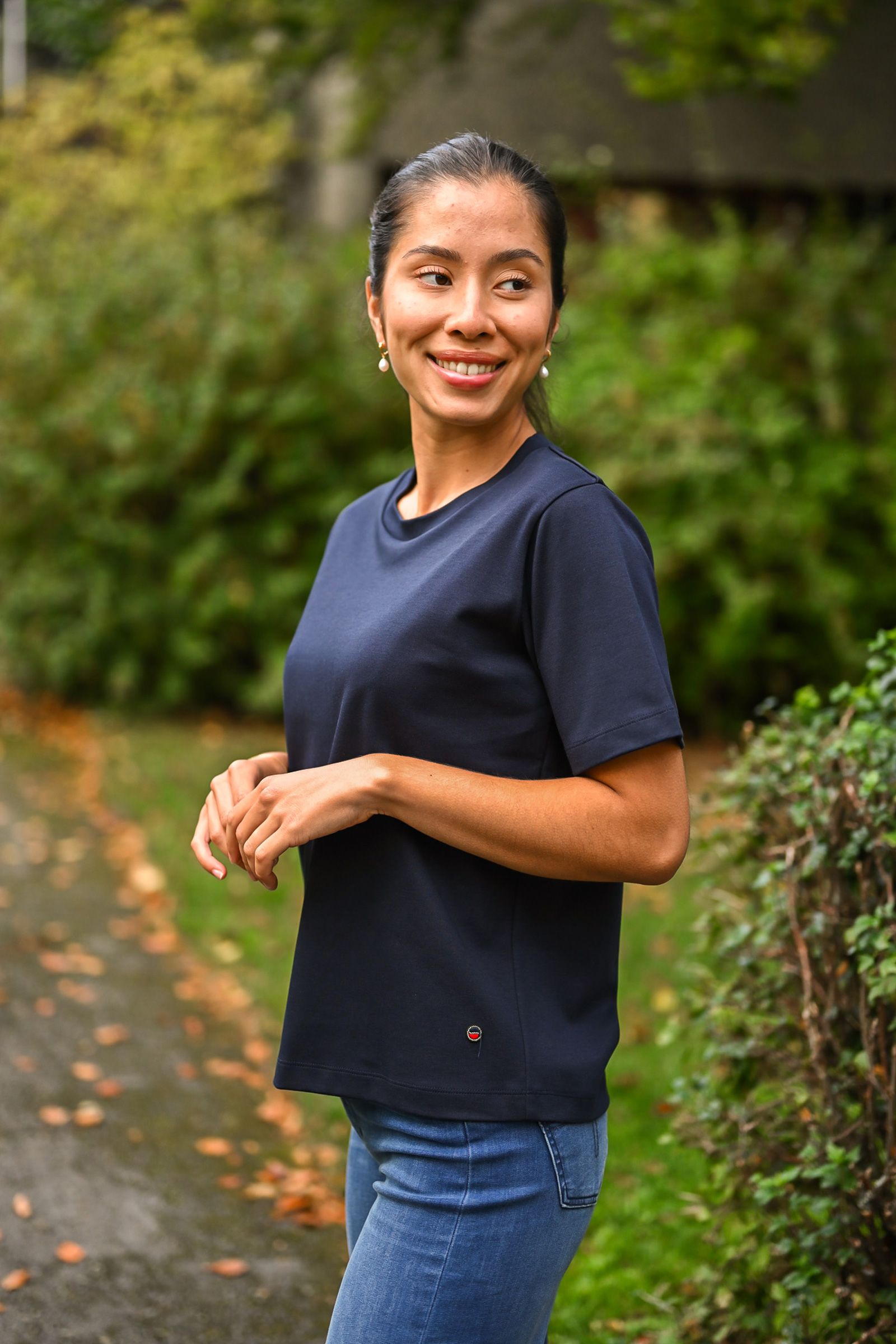 Tessa Lux T-Shirt, Marine - Bilde 4