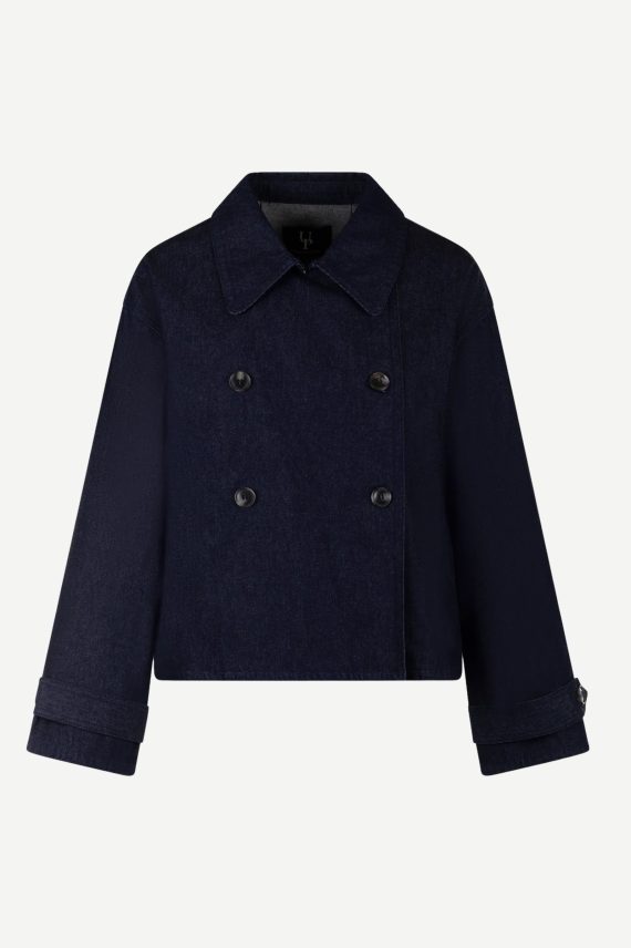 Cicely Trenchcoat, Dark Navy Denim