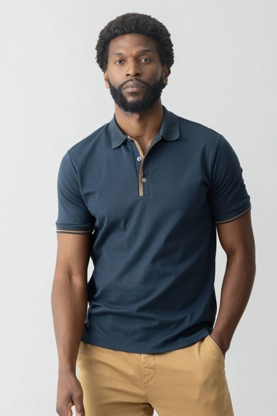 MMG Harvey Polo T-Shirt, Navy