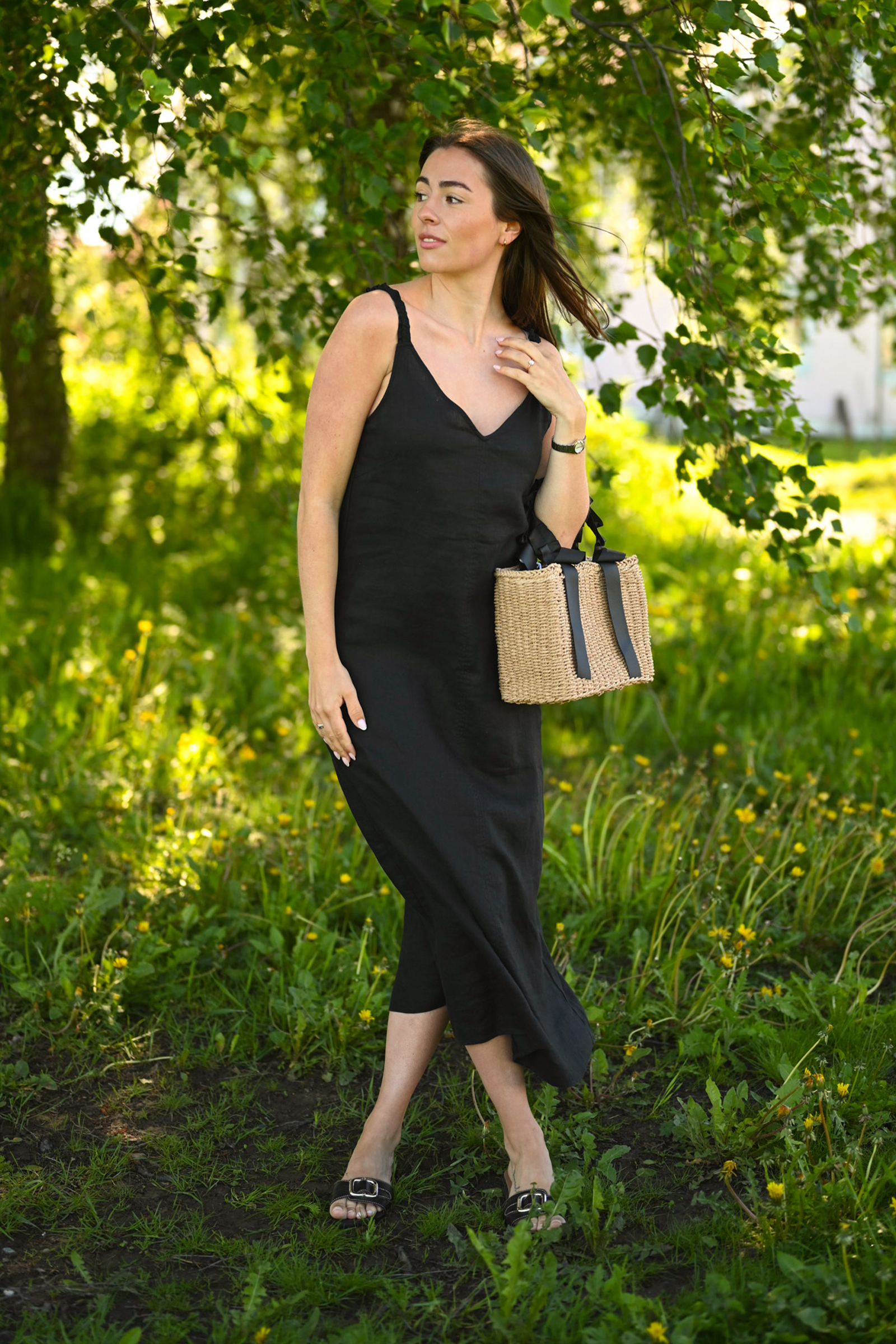 ElinorIW Strap Dress, Black - Bilde 3