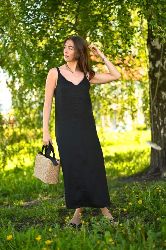 ElinorIW Strap Dress, Black