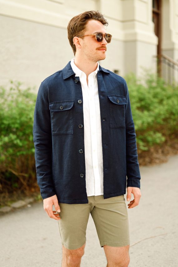 Julian Linen Shirt, Navy