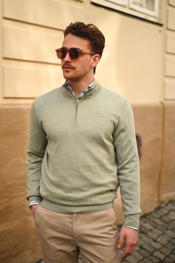 Lacazette 1/2 Zip, Olive