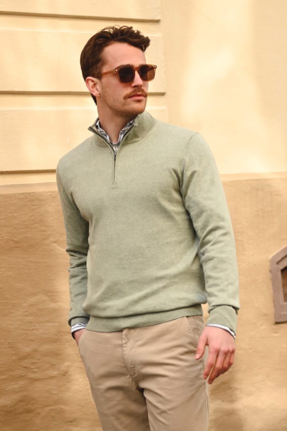 Lacazette 1/2 Zip, Olive