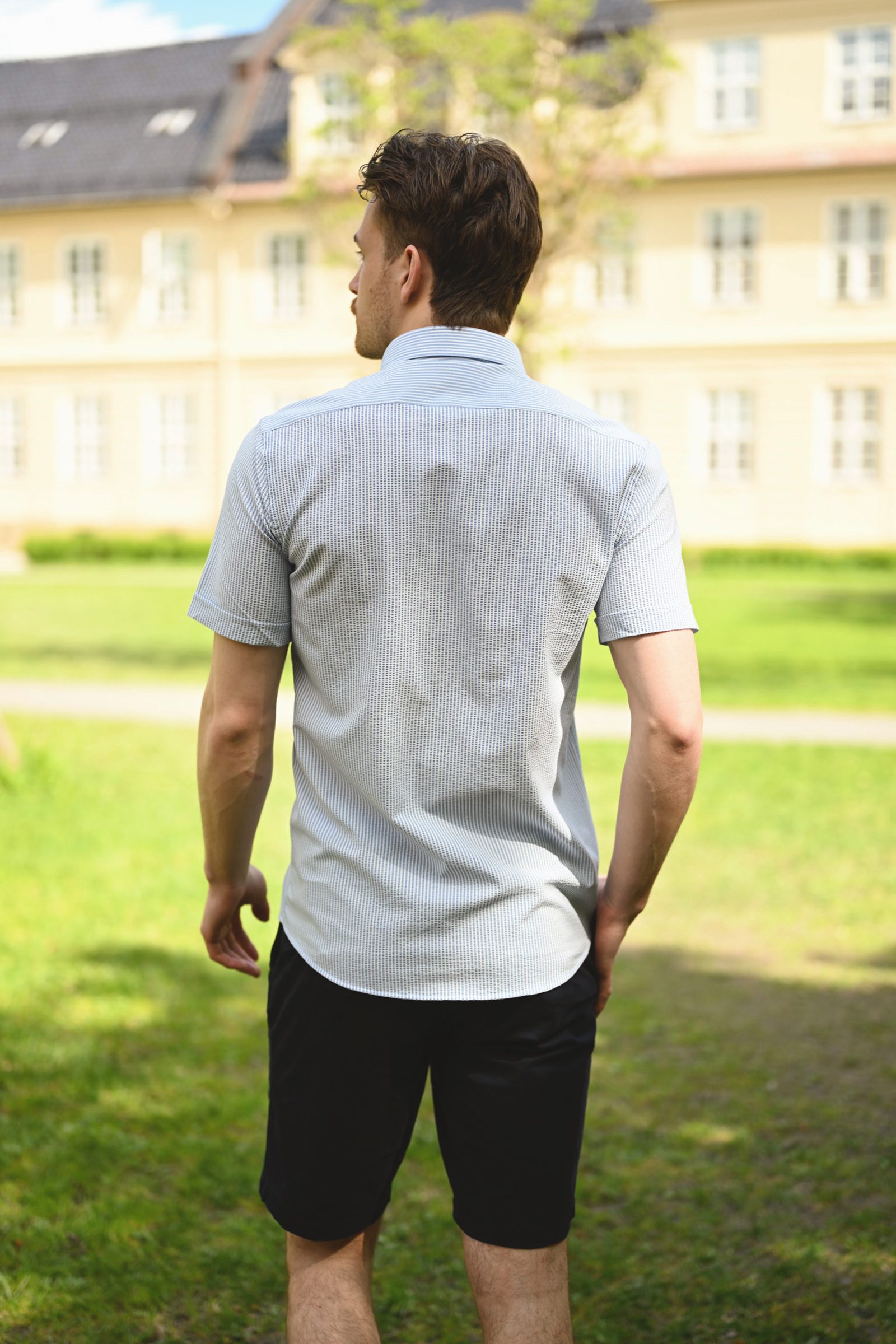 Wesley Shirt SS, Blue Stripe - Bilde 7