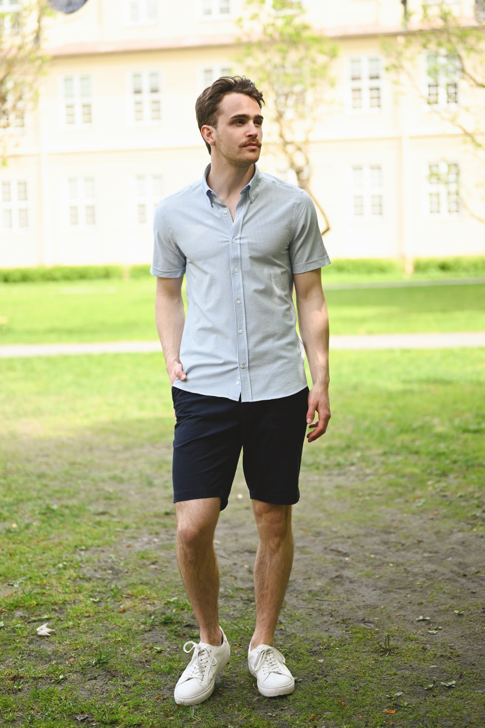 Wesley Shirt SS, Blue Stripe - Bilde 3