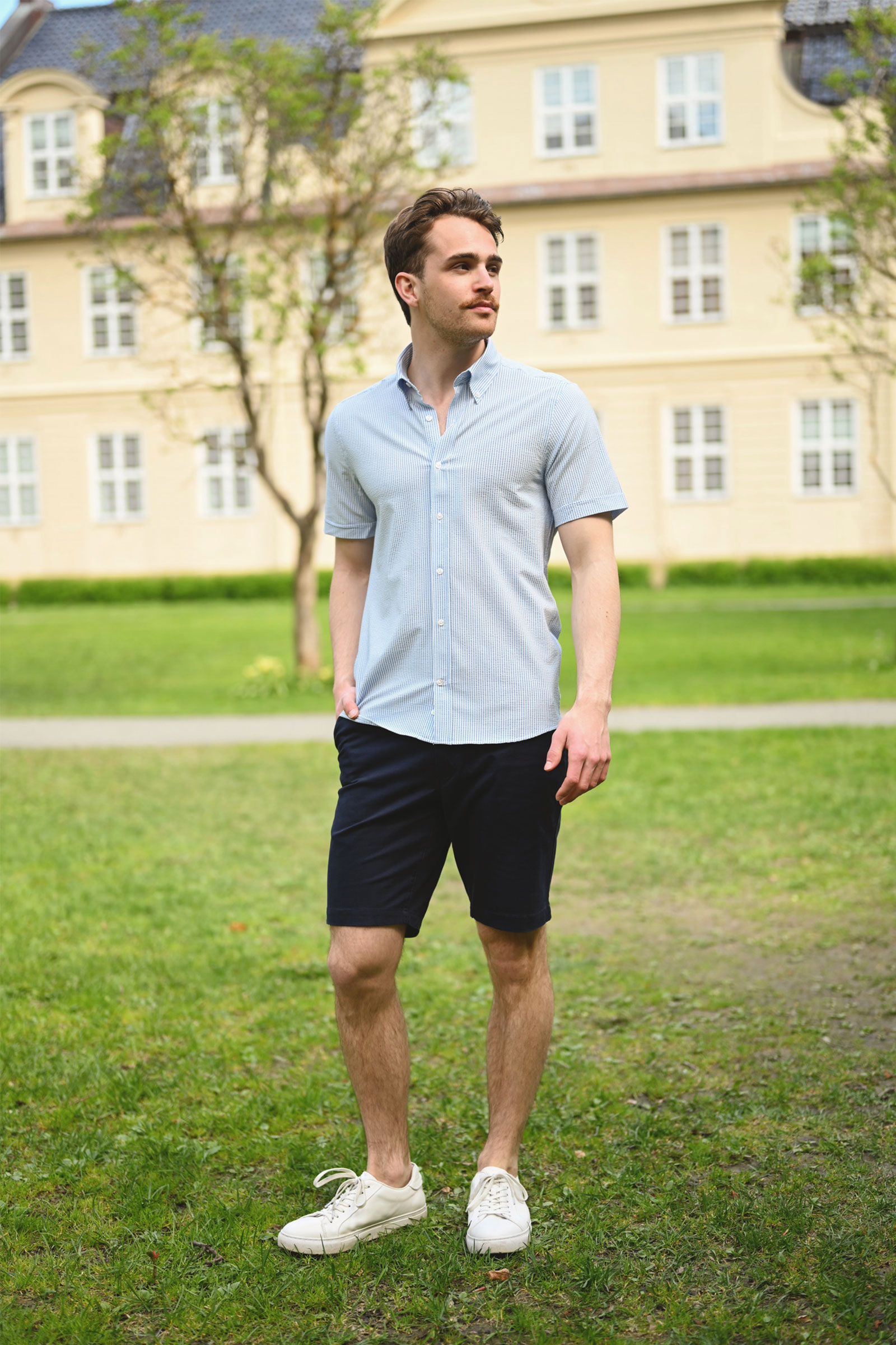 Wesley Shirt SS, Blue Stripe - Bilde 6