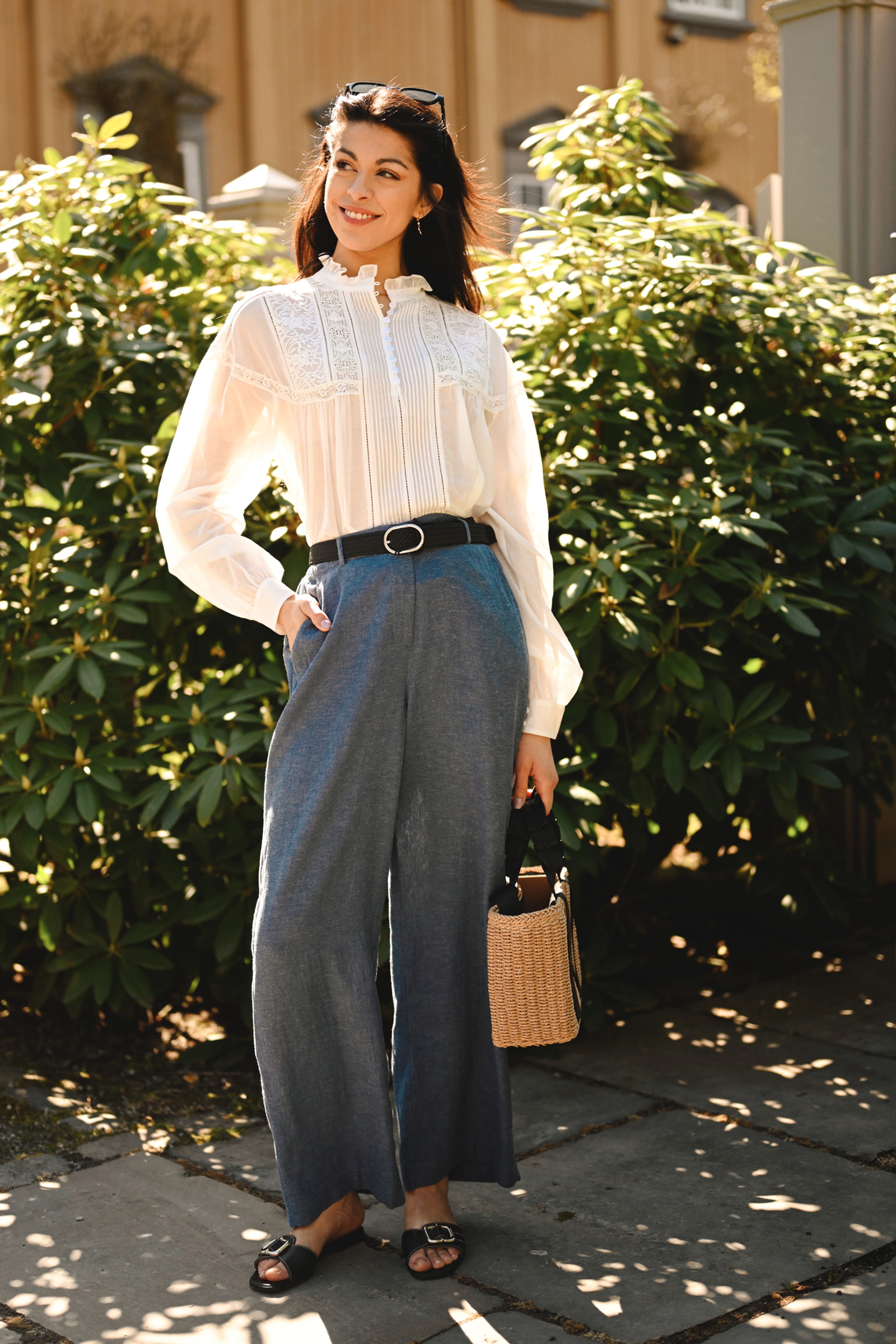 Ginia Pants, V Indigo Mel - Bilde 4