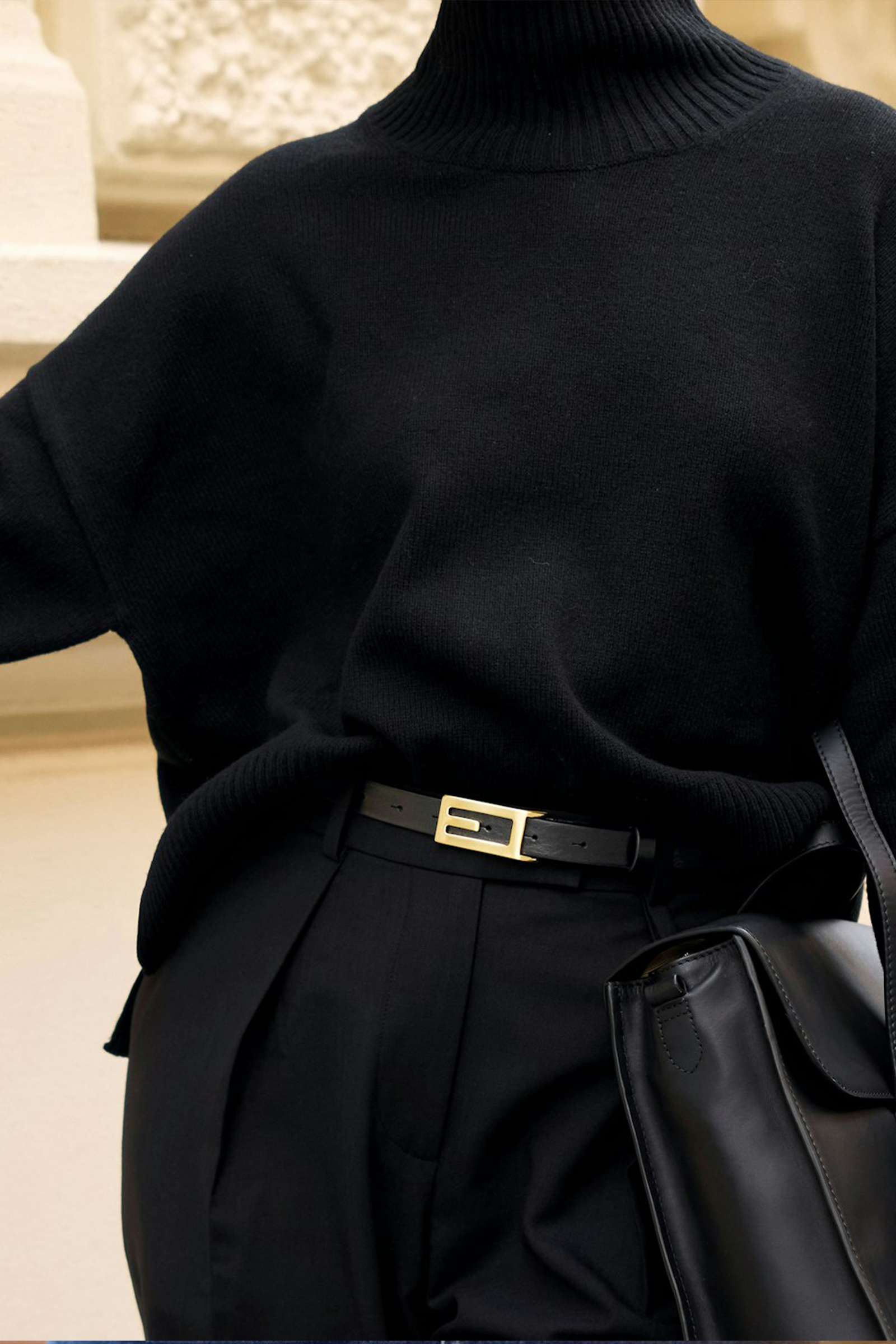 Nimmen Leather Belt, Black - Bilde 3