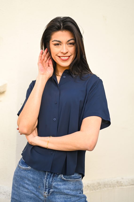 Saminna SS Shirt, Dark Sapphire