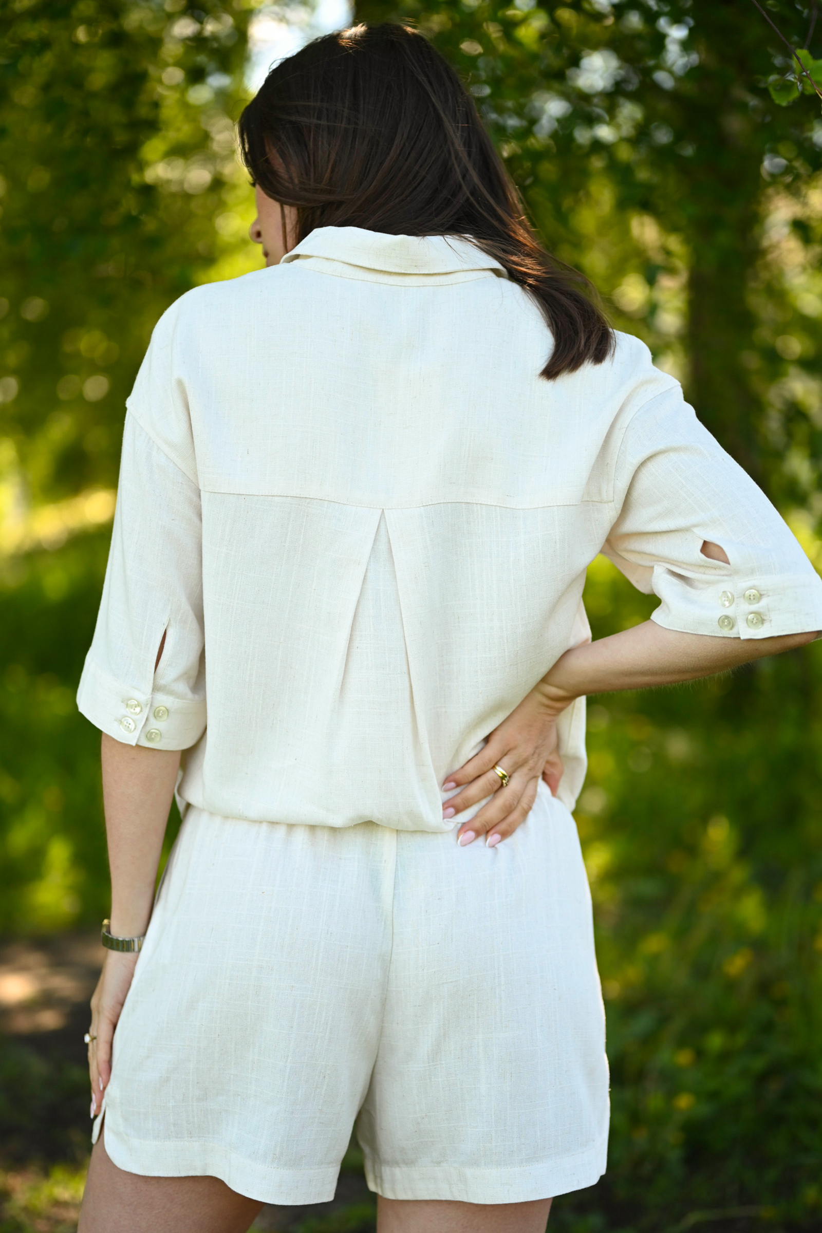 Nemi SS Shirt, Light Sand - Bilde 4