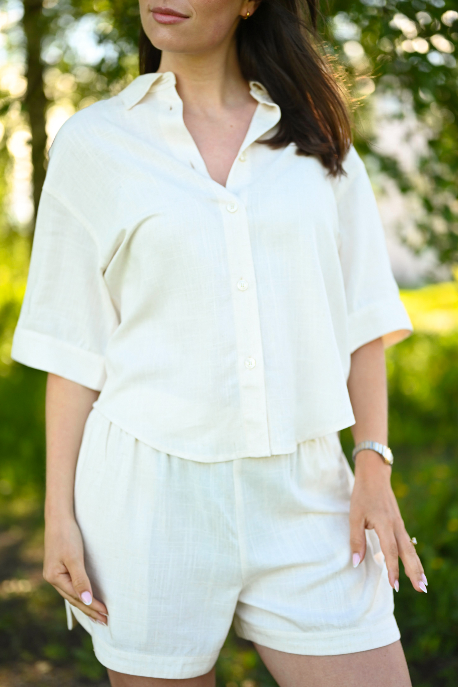 Nemi SS Shirt, Light Sand - Bilde 5
