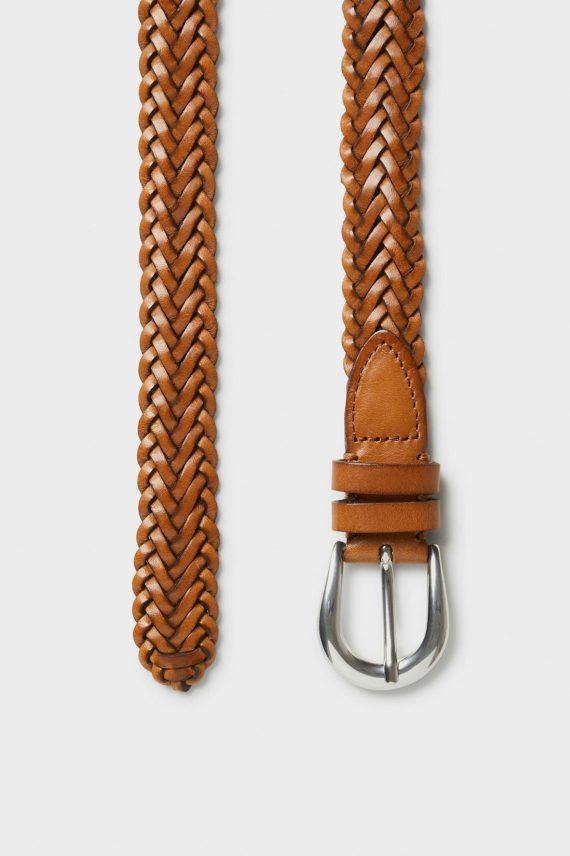 Sofia Braided Belt, Brun