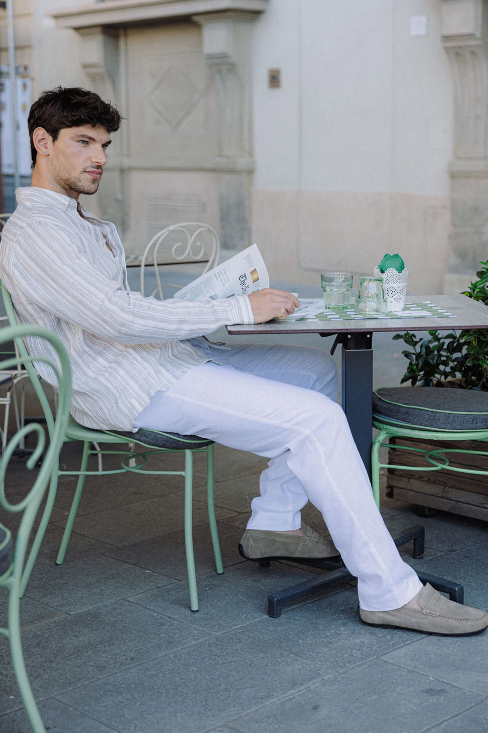 Thierry LS Shirt, Grey Multi - Bilde 2