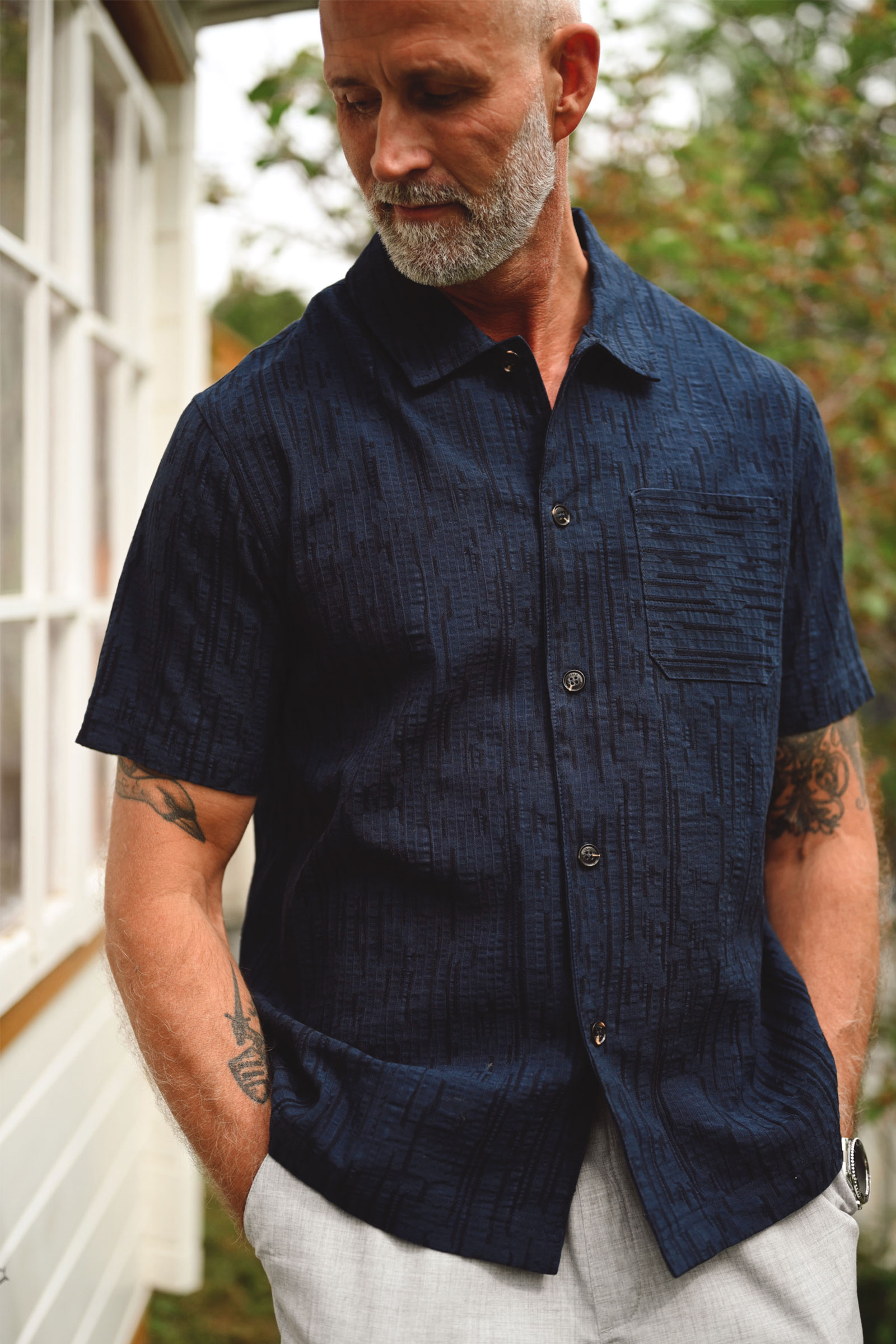 Vito SS Shirt, Dark Navy - Bilde 3