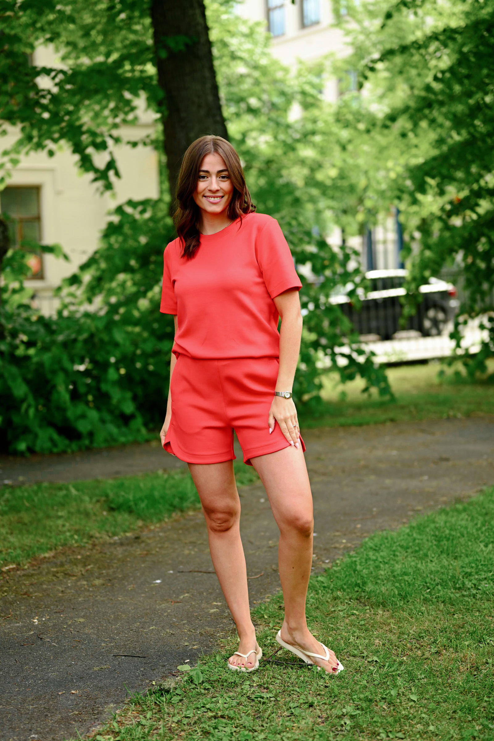 HenniehIW Vincent Shorts, Poppy Red - Bilde 4