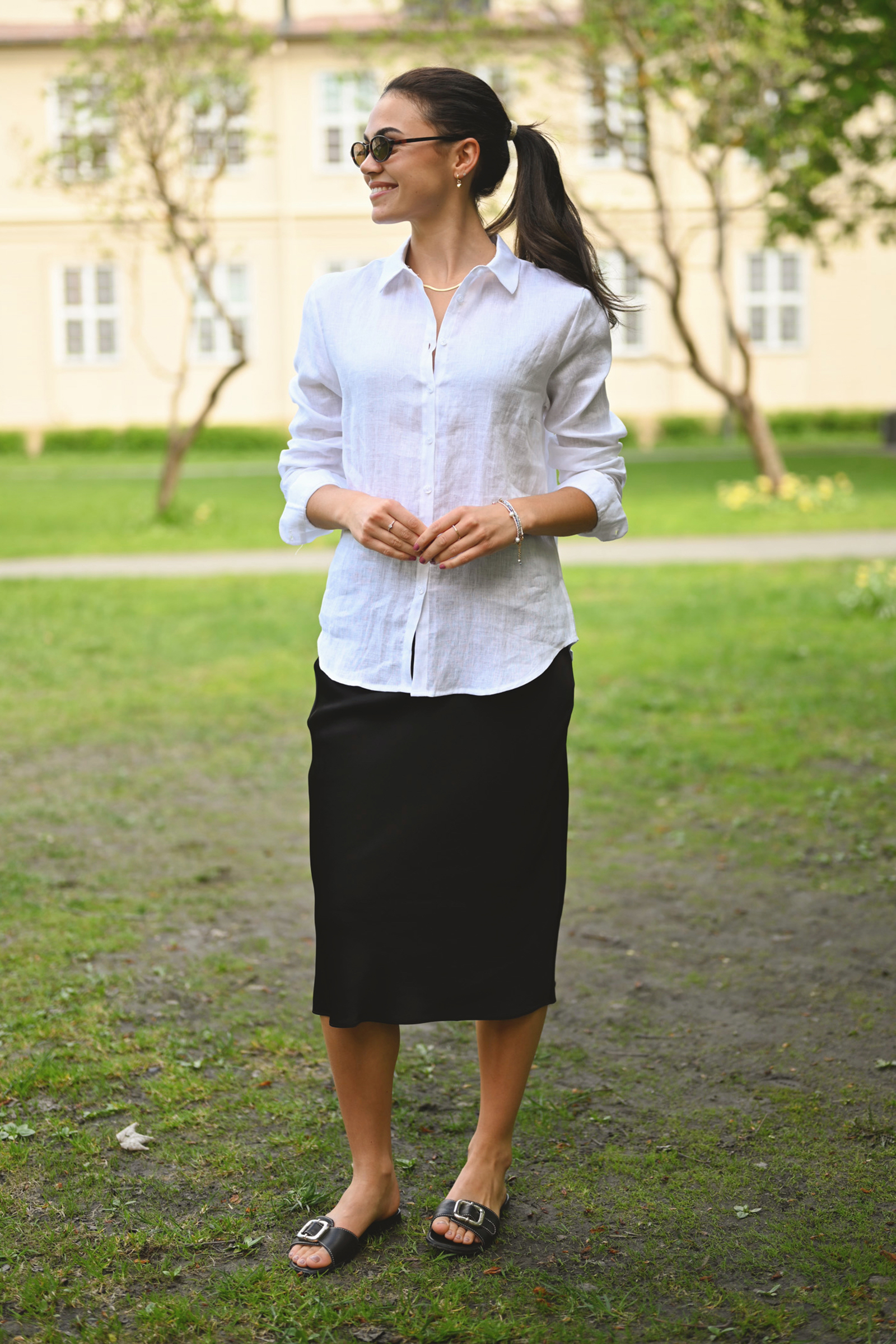 Bella Linen Shirt, Hvit - Bilde 3