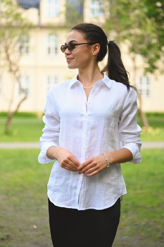 Bella Linen Shirt, Hvit