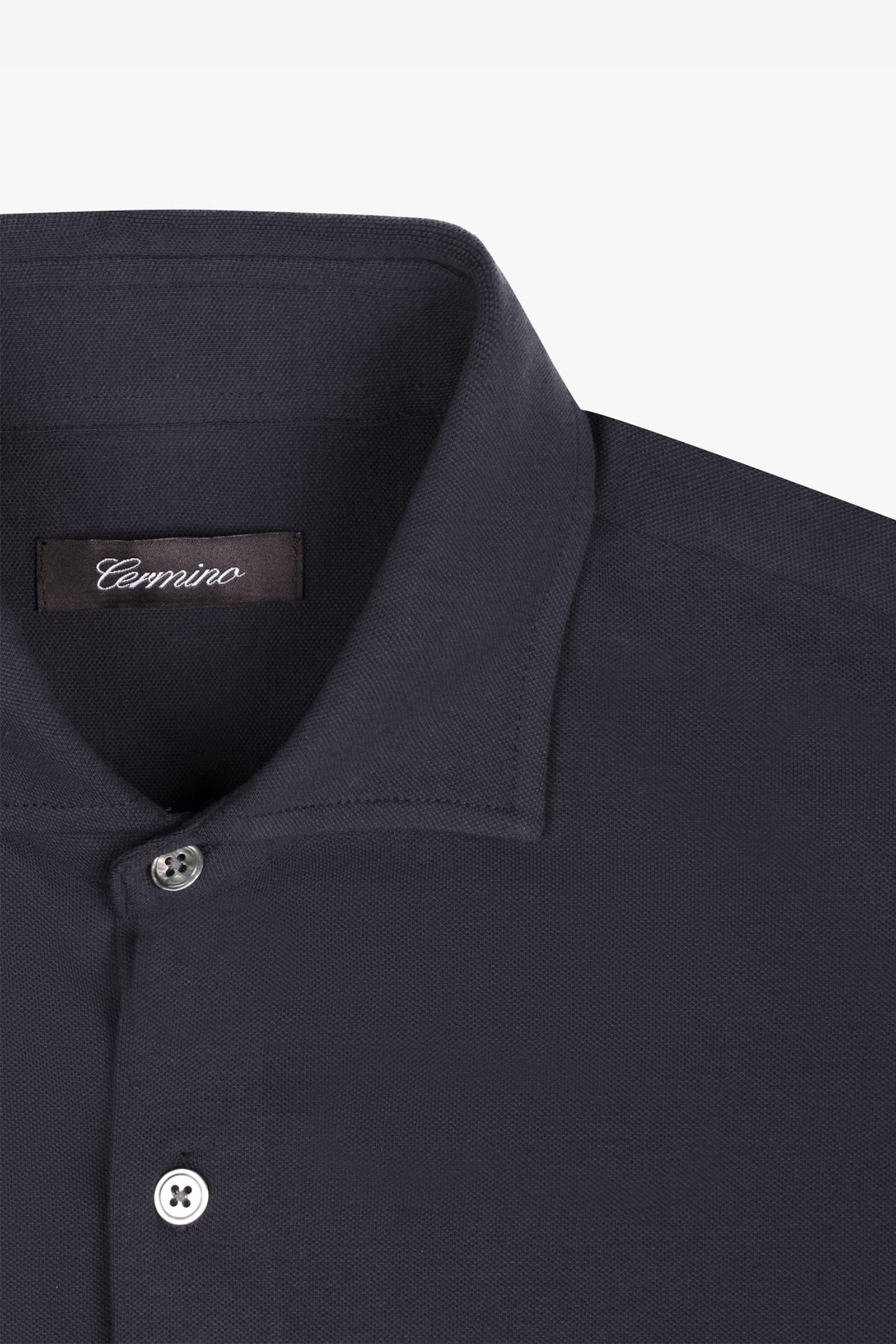 Felix Cotton Pique Shirt, Navy - Bilde 4