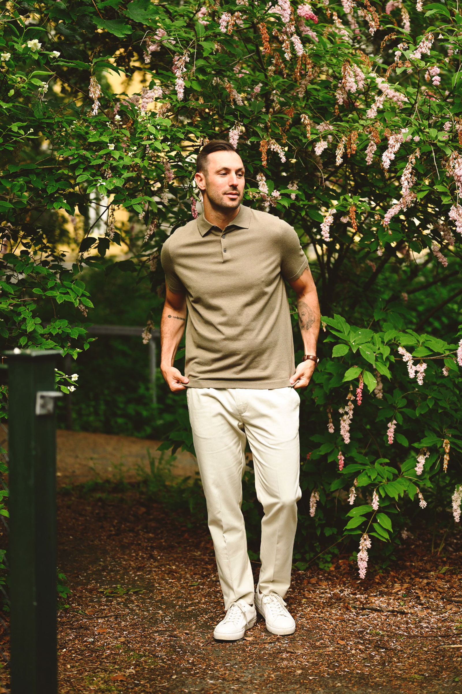 Jacob Strikket Polo, Olive Green - Bilde 2