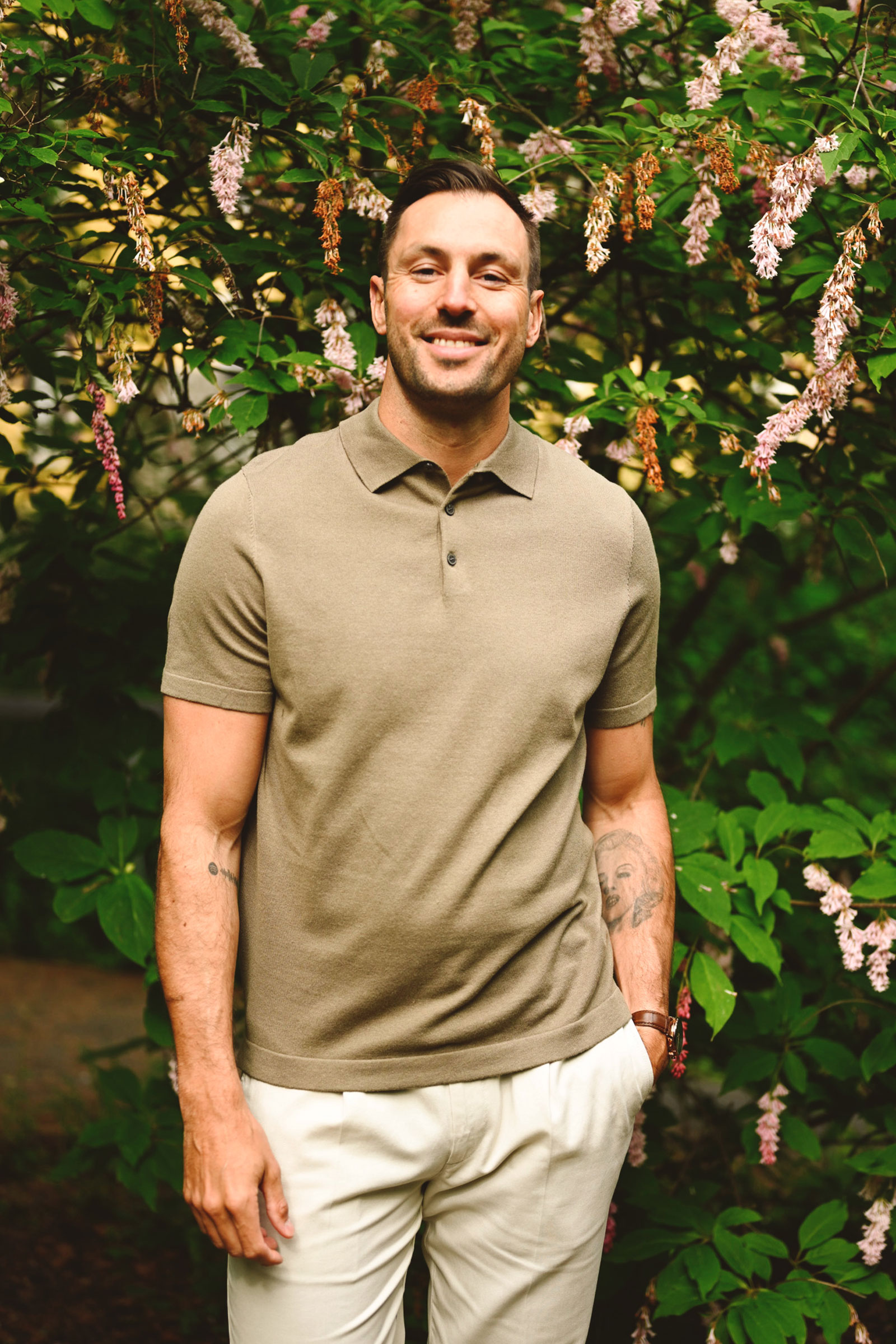 Jacob Strikket Polo, Olive Green - Bilde 6