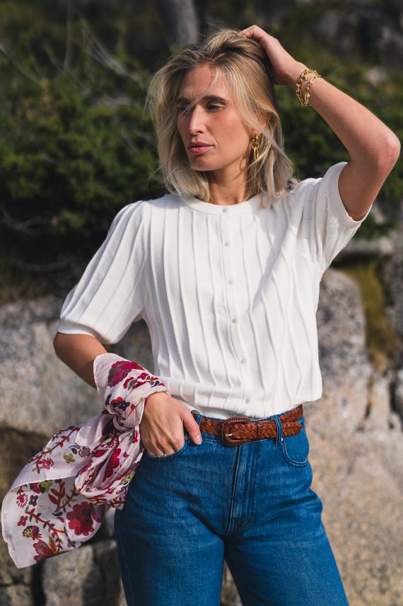 Guru 2/4 Cardigan, Egret