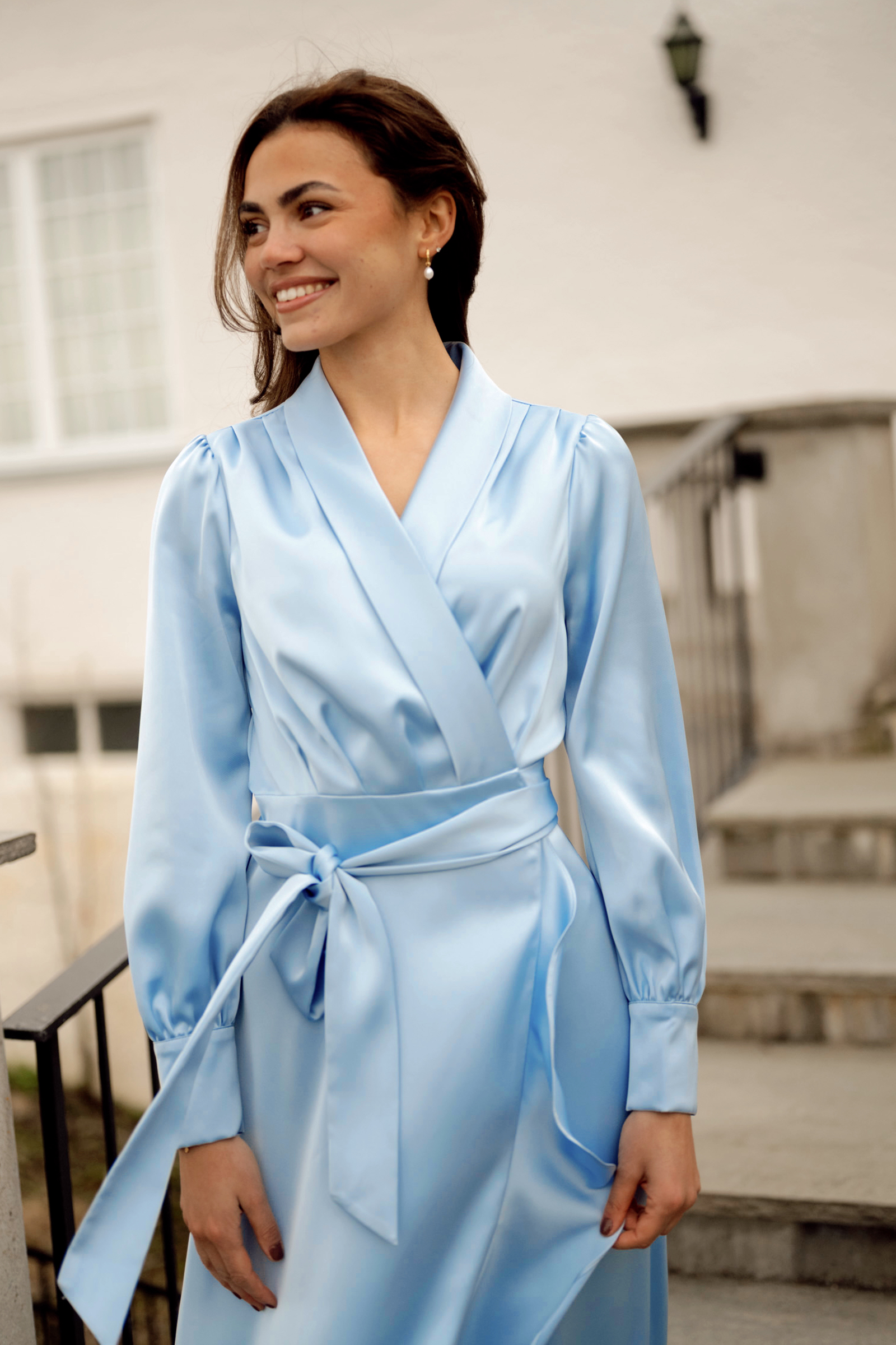 Iza Midi Dress, Light Blue - Bilde 3
