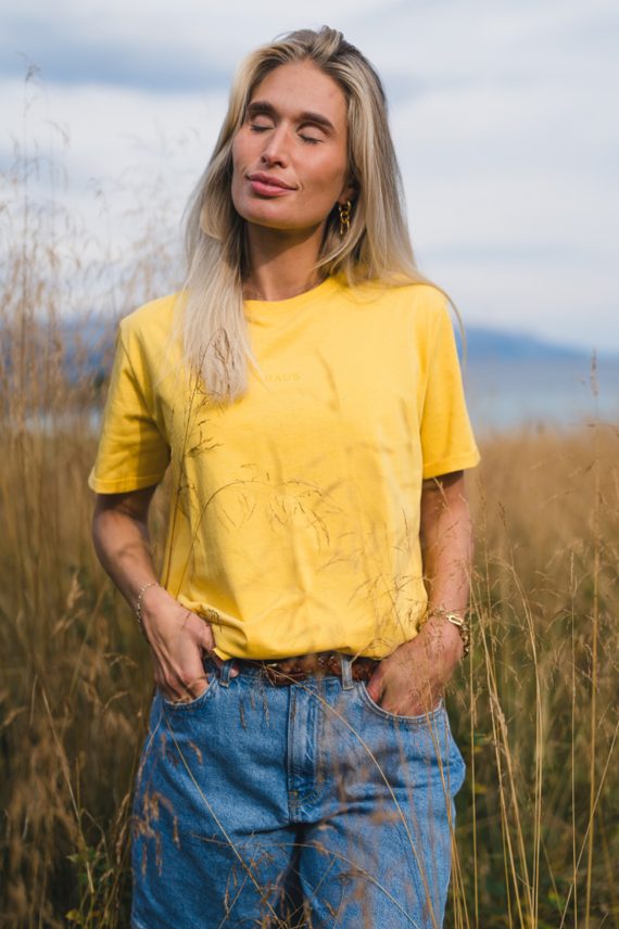 Linn Logo Tee, Mimosa Yellow
