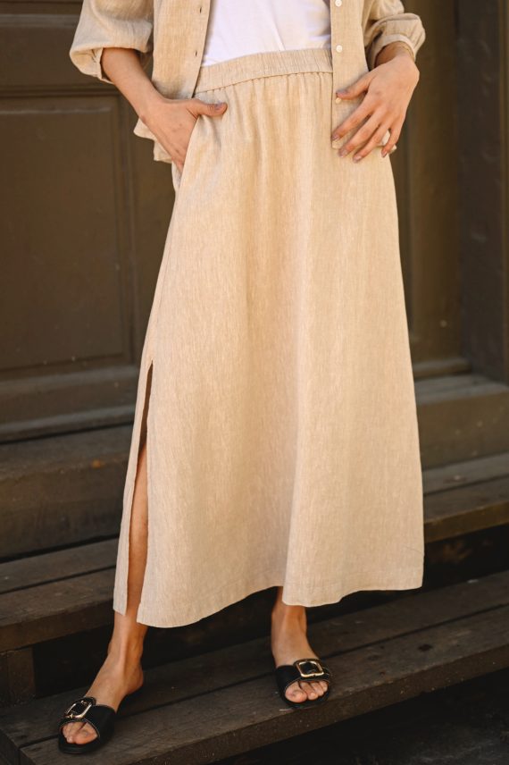 Pennie Ginia HW Skirt, Sand