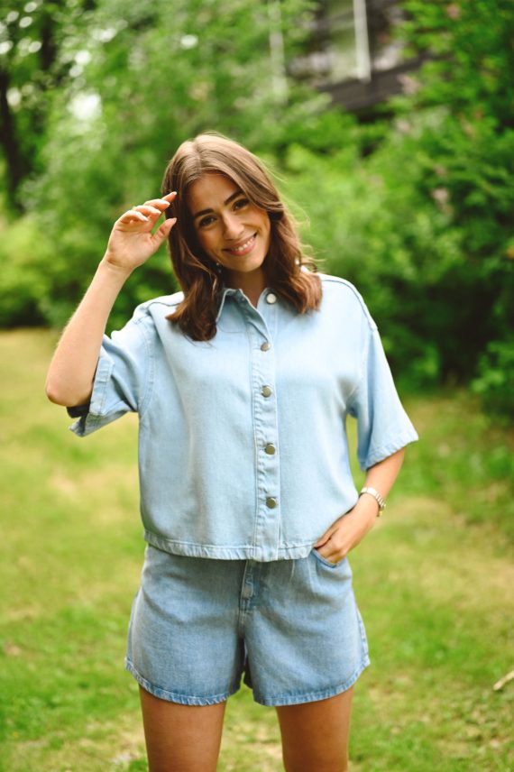 Saphina 2/4 Shirt, Light Blue Wash