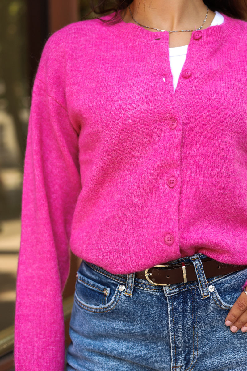 Silja Cardigan, Mørk Rosa - Bilde 2