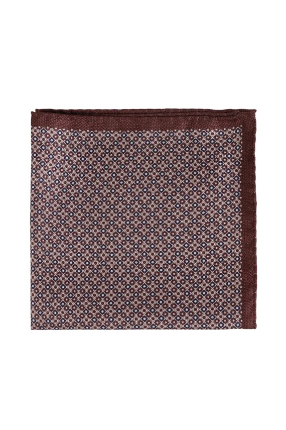 Silk Pocket Square, Brown