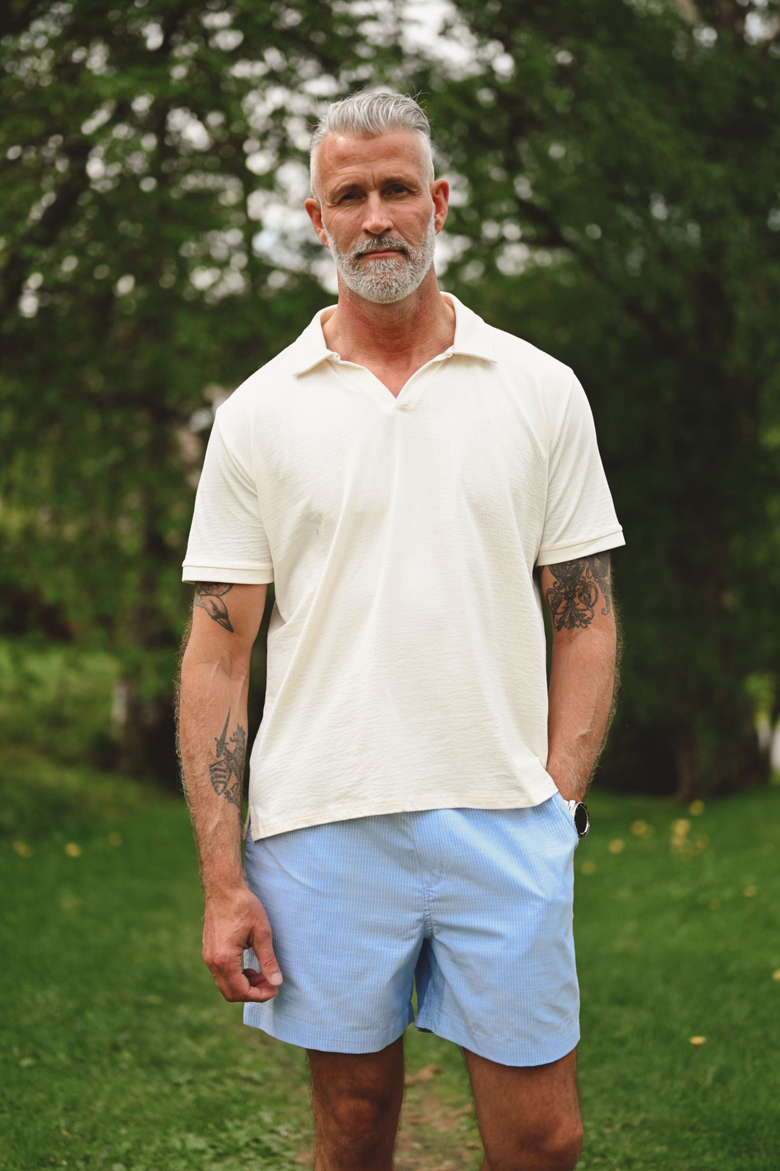 TuriPL Shorts 035, Sky Blue Stripe - Bilde 2