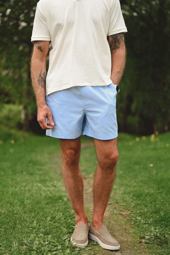 TuriPL Shorts 035, Sky Blue Stripe