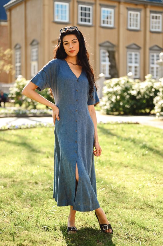 Viana Ginia 2/4 Dress, V Indigo Mel