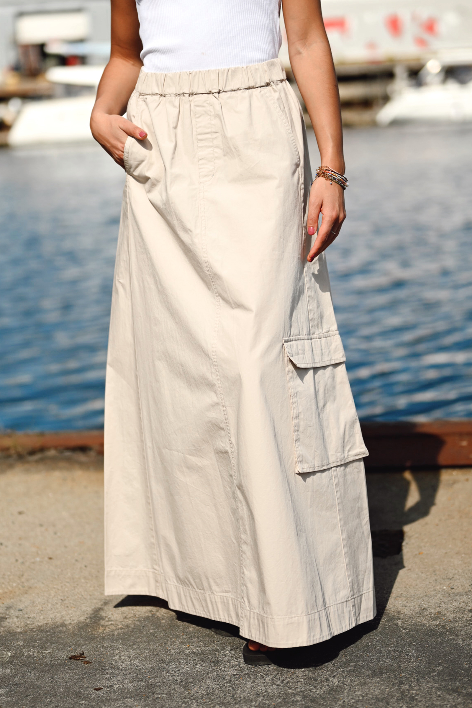 ElinaIW Skirt, Beige - Bilde 2