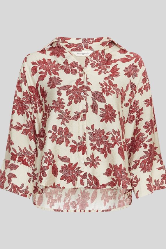 Vildana 3/4 Shirt, Rhubarb Flower